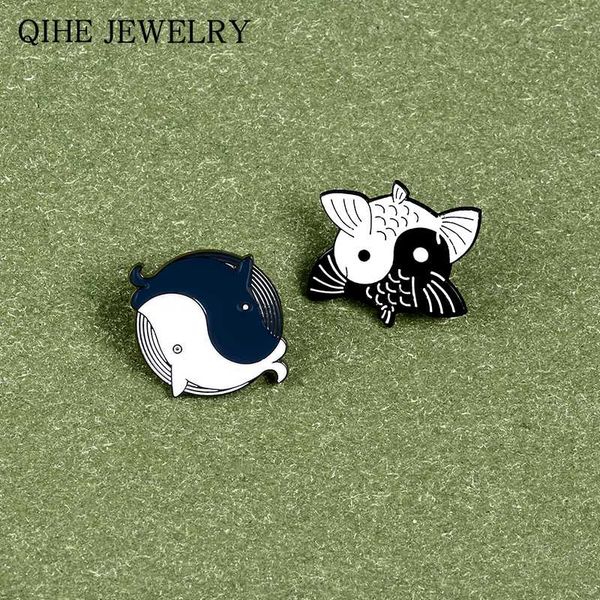 yin yang koi carp whale enamel pin black fish animal balance brooches lapel pin backpack clothes badge gift for women men, Gray
yin yang koi carp whale enamel pin black fish animal balance brooches lapel pin backpack clothes badge gift for women men, Gray