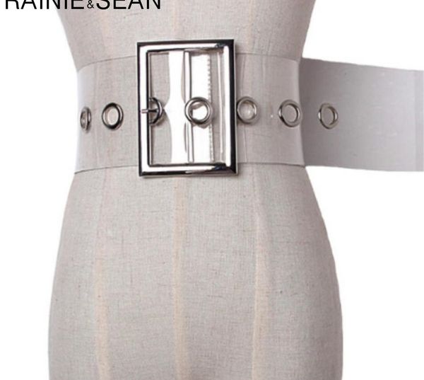 rainie sean wide ladies belt pin buckle belt for women cummerbund pvc transparent female 2020 fashion brand new belt clear cx200722, Black;brown
rainie sean wide ladies belt pin buckle belt for women cummerbund pvc transparent female 2020 fashion brand new belt clear cx200722, Black;brown