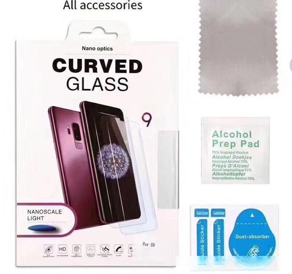 full curved glass protector liquid dispersion tech with uv light for samsung galaxy note 9 s10 s9 s8 plus mate 20 retail package
full curved glass protector liquid dispersion tech with uv light for samsung galaxy note 9 s10 s9 s8 plus mate 20 retail package