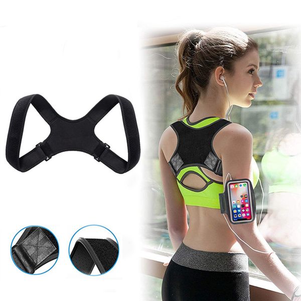 back support posture corrector belt adjustable corset for rug clavicle spine brace lumbar, Black;blue
back support posture corrector belt adjustable corset for rug clavicle spine brace lumbar, Black;blue