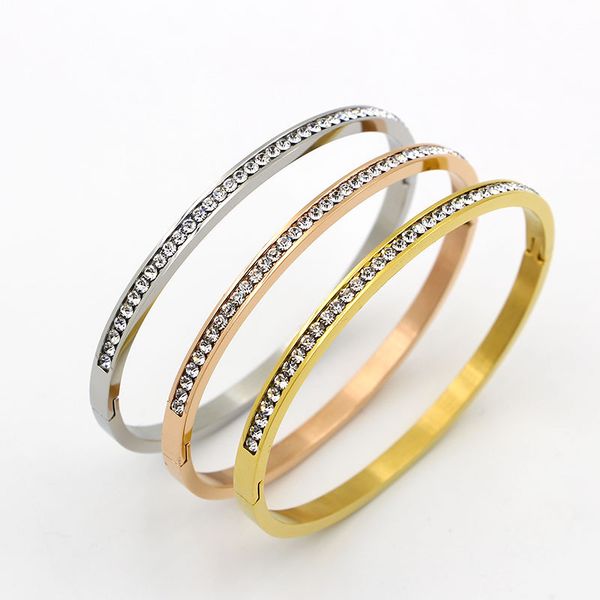 super flash round buckle bracelet fashion simple female models of titanium steel buckle bracelet factory price, Black
super flash round buckle bracelet fashion simple female models of titanium steel buckle bracelet factory price, Black