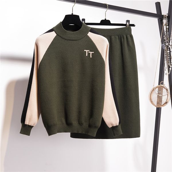 plus size 4xl women autumn sweater skirts suits casual loose knitted sweaters 2pcs suits female jumper pullovers sets ws114, Gray
plus size 4xl women autumn sweater skirts suits casual loose knitted sweaters 2pcs suits female jumper pullovers sets ws114, Gray