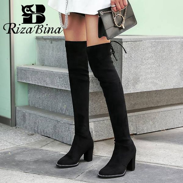 boots rizabina over the knee high for women fashion solid color warm winter shoes stretch female size 34-39, Black
boots rizabina over the knee high for women fashion solid color warm winter shoes stretch female size 34-39, Black