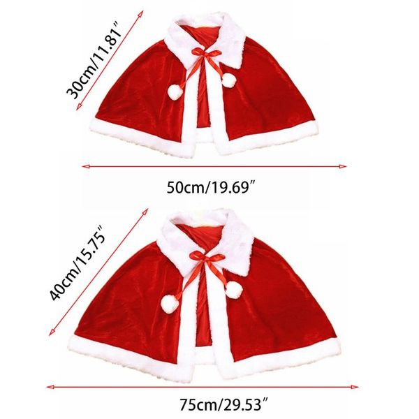 women girls christmas cape thicken velvet warm red short santa cloak shawl r9je, Blue;gray
women girls christmas cape thicken velvet warm red short santa cloak shawl r9je, Blue;gray