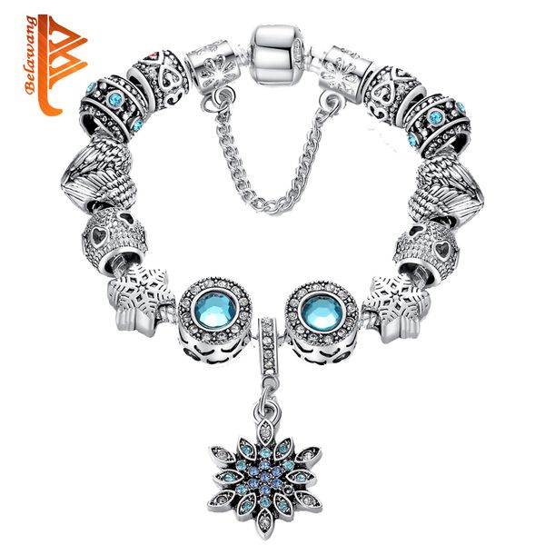 belawang romantic vintage bracelet silver color charm bracelets & bangle with blue rhinestone snowflake beads jewelry gift, Golden;silver
belawang romantic vintage bracelet silver color charm bracelets & bangle with blue rhinestone snowflake beads jewelry gift, Golden;silver