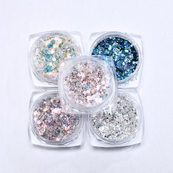 6pcs set holographic nail glitter laser powder colorful flake shine manicure ultra thin chrome tips nail art pigment sequin, Silver;gold
6pcs set holographic nail glitter laser powder colorful flake shine manicure ultra thin chrome tips nail art pigment sequin, Silver;gold