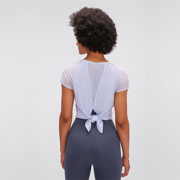 yoga sports xiaobaigou tie up gym clothes women solid color lu yoga short sleeve shirt light breathable sports fitness t-shirt, White;red
yoga sports xiaobaigou tie up gym clothes women solid color lu yoga short sleeve shirt light breathable sports fitness t-shirt, White;red