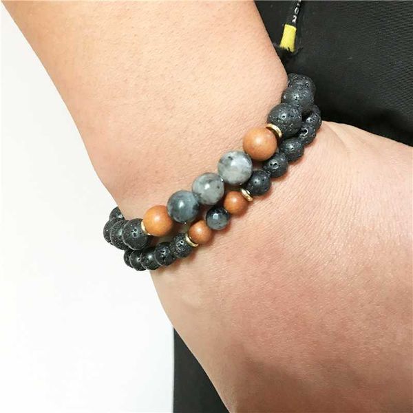 2 pc sets men's personality bracelet labradorite & lava stone & sandalwood bracelet men's boy's gift holiday gift, Black
2 pc sets men's personality bracelet labradorite & lava stone & sandalwood bracelet men's boy's gift holiday gift, Black