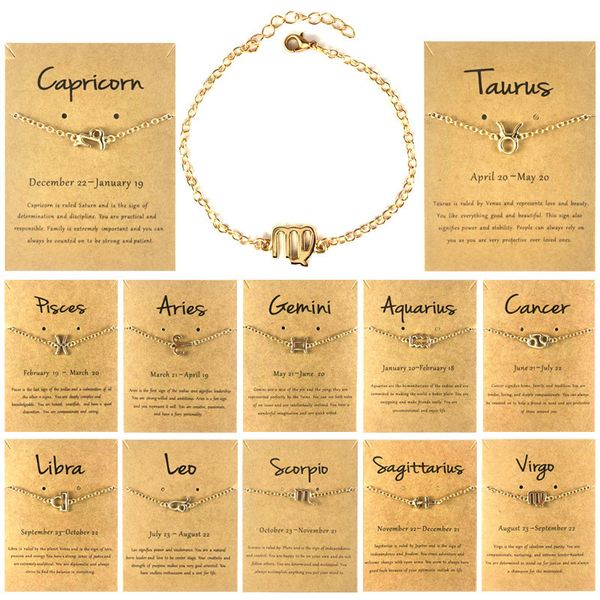 charming gold silver color link chain bracelets adjustable 12 zodiac constellation bracelet for gilr party birthday gifts, Black
charming gold silver color link chain bracelets adjustable 12 zodiac constellation bracelet for gilr party birthday gifts, Black