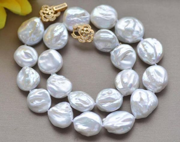 chains beautiful 20mm white baroque coin keshi pearl necklace 18" 36" yellow clasp, Silver
chains beautiful 20mm white baroque coin keshi pearl necklace 18" 36" yellow clasp, Silver