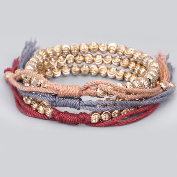 tibetan buddhist hand braided cotton thread copper lucky knots bracelet for women men brass beads bangle adjustable jewelry, Golden;silver
tibetan buddhist hand braided cotton thread copper lucky knots bracelet for women men brass beads bangle adjustable jewelry, Golden;silver