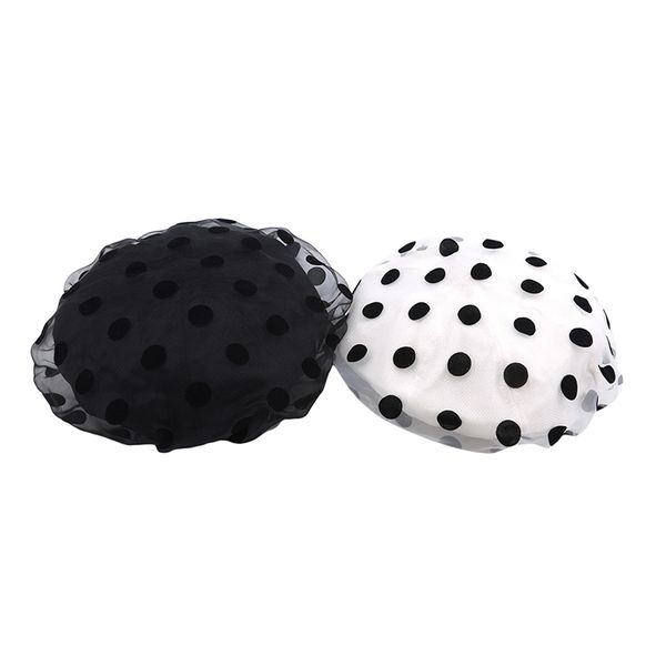 berets fashion cotton summer hat women elegant cute black dots soft girl beret ladies white drop, Blue;gray
berets fashion cotton summer hat women elegant cute black dots soft girl beret ladies white drop, Blue;gray
