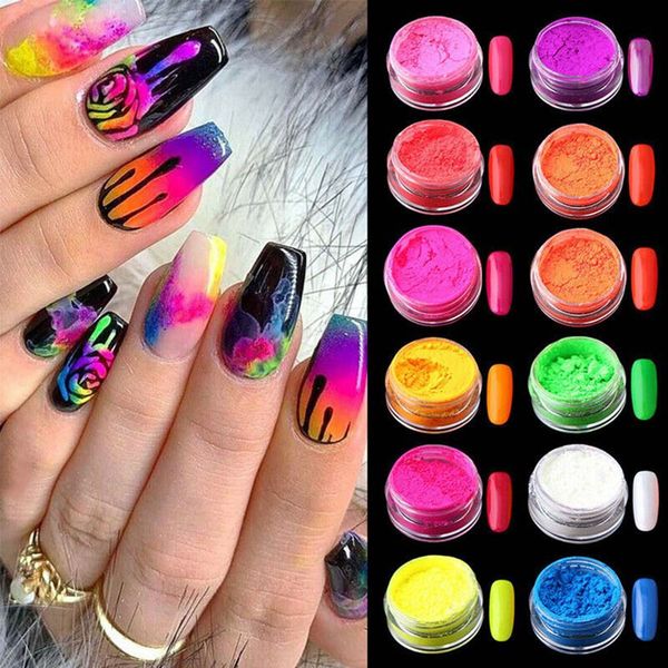 nail glitter 6/12pcs neon pigment fluorescence effect fluorescent powder polish dust uv gel set decorations, Silver;gold
nail glitter 6/12pcs neon pigment fluorescence effect fluorescent powder polish dust uv gel set decorations, Silver;gold