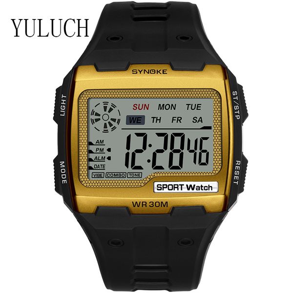 yuluch square large screen display sports electronic watch male luminous waterproof multi-function outdoor sports watch student, Slivery;brown
yuluch square large screen display sports electronic watch male luminous waterproof multi-function outdoor sports watch student, Slivery;brown