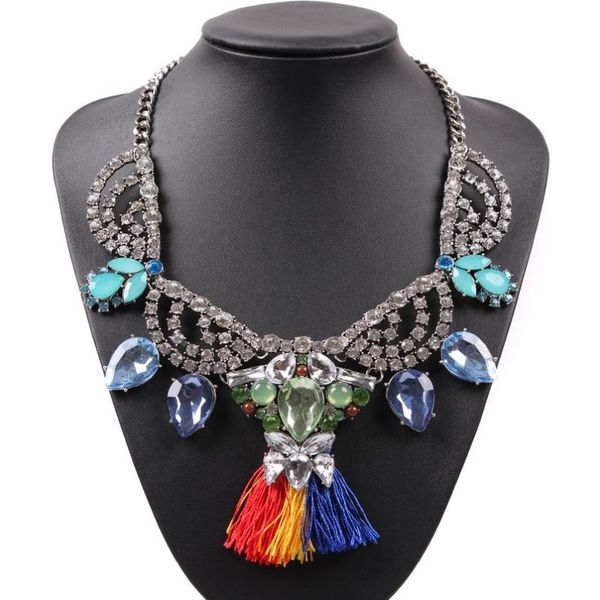 chokers fashion jewellery exquisite luxury colorful tassel necklace alloy metal pendant crystal rhinestone statement for women, Golden;silver
chokers fashion jewellery exquisite luxury colorful tassel necklace alloy metal pendant crystal rhinestone statement for women, Golden;silver