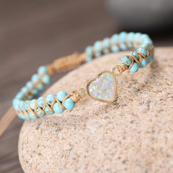 charm bracelets heart opal handmade double layers 4 mm stones beaded love women jewelry, Golden;silver
charm bracelets heart opal handmade double layers 4 mm stones beaded love women jewelry, Golden;silver