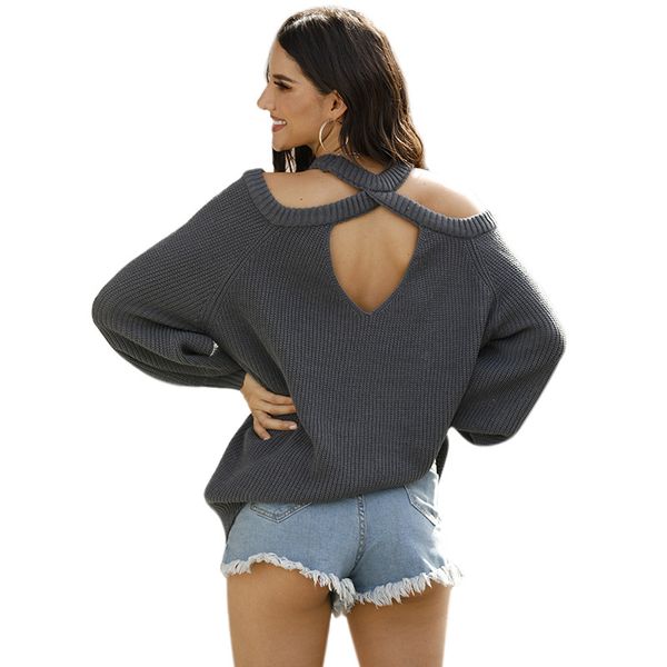 women's sweaters wepbel sweater female pullover autumn winter women back heart hollow crew neck halter off-the-shoulder, White;black
women's sweaters wepbel sweater female pullover autumn winter women back heart hollow crew neck halter off-the-shoulder, White;black