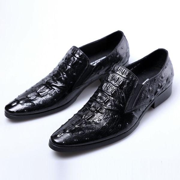 men's leather shoes crocodile pattern leather business formal shoes zapatos de hombre wedding chaussure homme, Black
men's leather shoes crocodile pattern leather business formal shoes zapatos de hombre wedding chaussure homme, Black