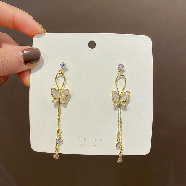 shiny side fashion brand jewelry elegant butterfly stud earrings for women new style crystal long earring, Golden;silver
shiny side fashion brand jewelry elegant butterfly stud earrings for women new style crystal long earring, Golden;silver