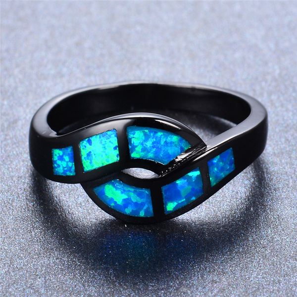 wedding rings luxury female blue fire opal ring vintage 14kt black gold for women promise love infinity engagement, Slivery;golden
wedding rings luxury female blue fire opal ring vintage 14kt black gold for women promise love infinity engagement, Slivery;golden