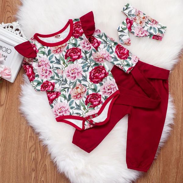 clothing sets 3pcs set born baby girls tracksuit floral romper jumpsuit bow pants headband outfits clothes 0-24months, White
clothing sets 3pcs set born baby girls tracksuit floral romper jumpsuit bow pants headband outfits clothes 0-24months, White