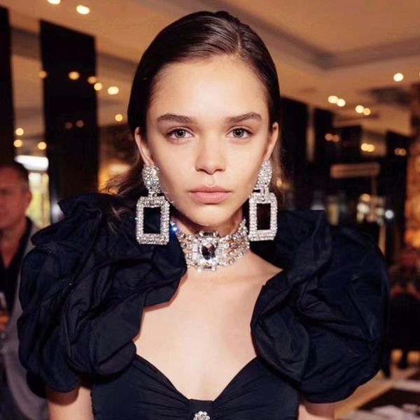 new design women fashion shiny rhinestone square pendent dangle earrings jewelry model show dress earrings accessory, Silver
new design women fashion shiny rhinestone square pendent dangle earrings jewelry model show dress earrings accessory, Silver