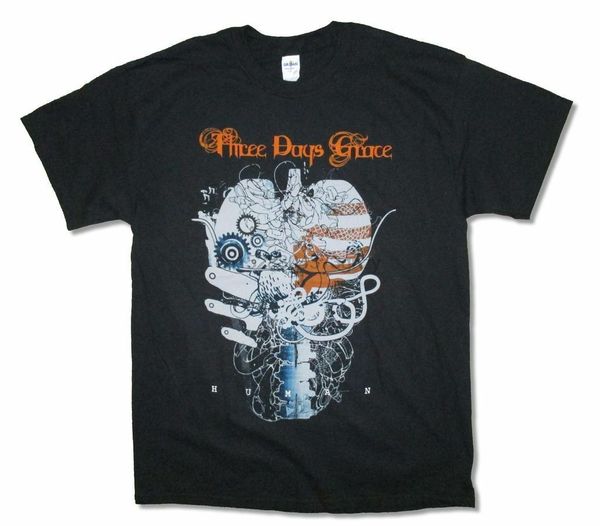 three days grace lungs tour 2015 human black t shirt new 3dg round neck crazy tee