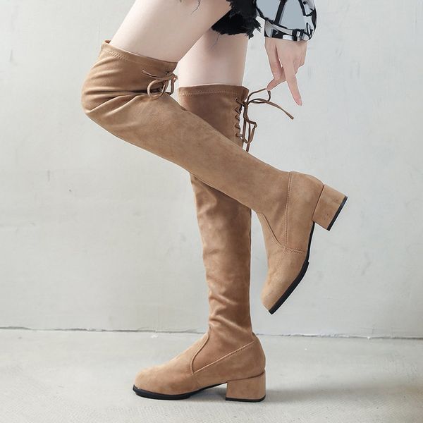 замша faux длинный над коленом boots женщины моды узелок квадратных каблуки обувь женщина slim fit plus размер высокими сапоги, Black
замша faux длинный над коленом boots женщины моды узелок квадратных каблуки обувь женщина slim fit plus размер высокими сапоги, Black