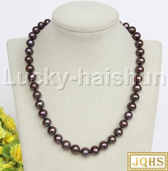 chains genuine 18" 11mm string round black brown freshwater pearl necklace j12785, Silver
chains genuine 18" 11mm string round black brown freshwater pearl necklace j12785, Silver