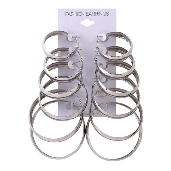 hoop & huggie 6 pair female earrings fashion simple personality jewelry accessories, Golden;silver
hoop & huggie 6 pair female earrings fashion simple personality jewelry accessories, Golden;silver