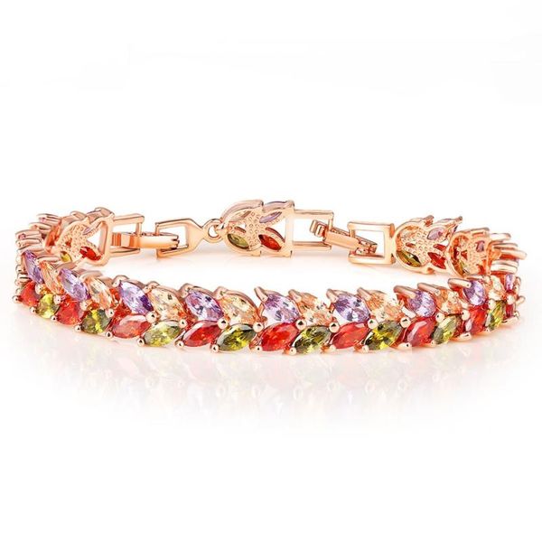 link, chain moonrocy rose gold color colourful bracelets crystal cubic zirconia leaf bohemia jewelry bangle for girls women drop, Black
link, chain moonrocy rose gold color colourful bracelets crystal cubic zirconia leaf bohemia jewelry bangle for girls women drop, Black
