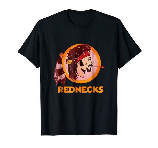 rednecks football caucasians black t-shirt s-3xl printing apparel tee shirt