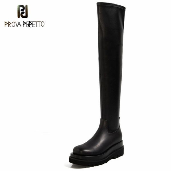prova perfetto round toe thigh high boots thick bottom high heels classics solid color zapatillas mujer comfortable boots women, Black
prova perfetto round toe thigh high boots thick bottom high heels classics solid color zapatillas mujer comfortable boots women, Black