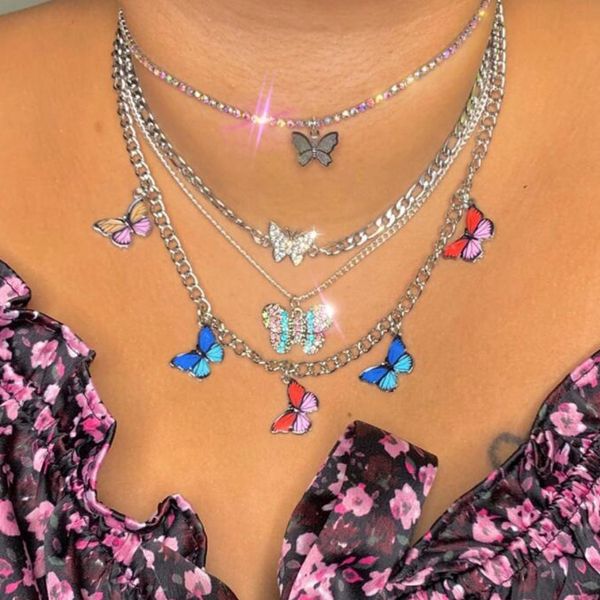 cute kawaii design butterfly choker necklace women harajuku style collares punk hip hop gothic necklace pendants, Silver
cute kawaii design butterfly choker necklace women harajuku style collares punk hip hop gothic necklace pendants, Silver