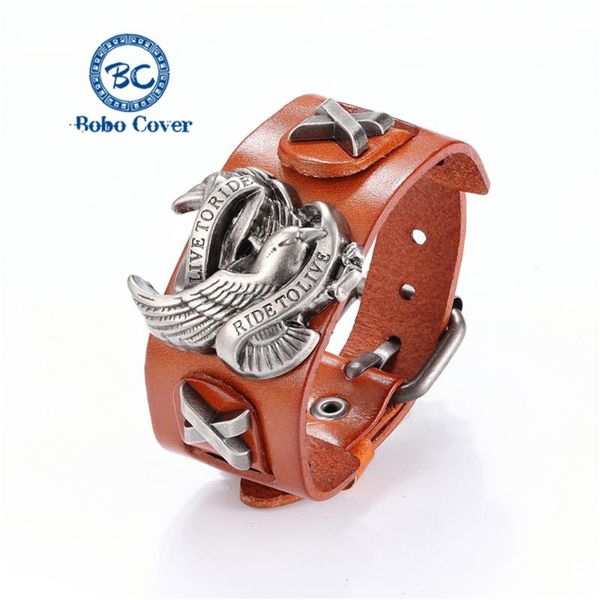 tennis punk style rider eagle genuine leather bracelet men women charm bangles birthday gifts male bracelets retro accessories jewelry, Golden;silver
tennis punk style rider eagle genuine leather bracelet men women charm bangles birthday gifts male bracelets retro accessories jewelry, Golden;silver