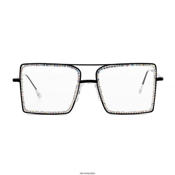 sunglasses 2021 oversized diamond square glasses frame women eyeglasses brand design luxury crystal clear lens fml, White;black
sunglasses 2021 oversized diamond square glasses frame women eyeglasses brand design luxury crystal clear lens fml, White;black