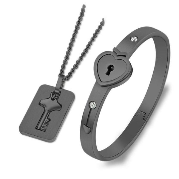 gift fashion concentric lock key titanium steel jewelry bracelet necklace couple sets ll@17, Silver
gift fashion concentric lock key titanium steel jewelry bracelet necklace couple sets ll@17, Silver