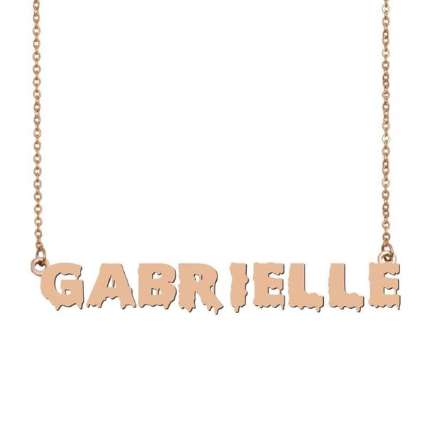 pendant necklaces gabrielle name necklace , cool bloody art for halloween and santa's day jewelry gift kids boys girls, Silver 
pendant necklaces gabrielle name necklace , cool bloody art for halloween and santa's day jewelry gift kids boys girls, Silver