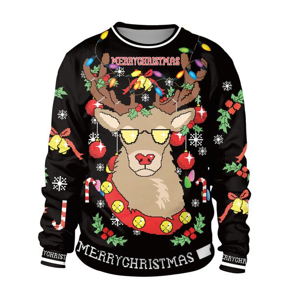 men women sweatshirt christmas coat print round neck ladies autumn thin winter clothing 3d print elk long sleeve sweatshirt, Black
men women sweatshirt christmas coat print round neck ladies autumn thin winter clothing 3d print elk long sleeve sweatshirt, Black
