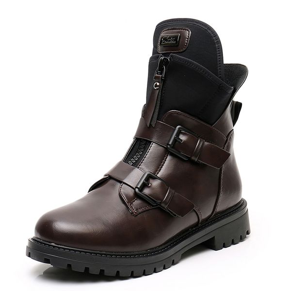 eie new winter boots for women front zipper ladies vintage combat waterproof boots belt buckle style retro ladies winter shoes, Black
eie new winter boots for women front zipper ladies vintage combat waterproof boots belt buckle style retro ladies winter shoes, Black