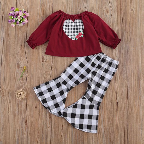 2020 autumn infant baby girls clothing sets plaid print long sleeve sweater flare pants 2pcs 1-6y for kids outfits, White
2020 autumn infant baby girls clothing sets plaid print long sleeve sweater flare pants 2pcs 1-6y for kids outfits, White