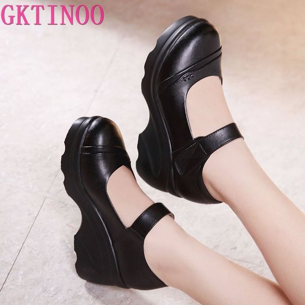 dress shoes gktinoo 2021 wedges women shoe spring autumn slip-on high heels round toe soft leather casual ladies platform woman, Black
dress shoes gktinoo 2021 wedges women shoe spring autumn slip-on high heels round toe soft leather casual ladies platform woman, Black