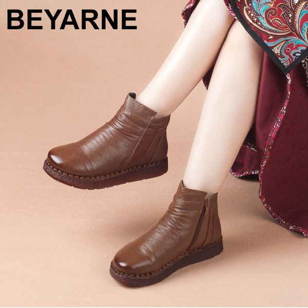 beyarne women's winter snow boots genuine leather vintage mother boot ankle boots for women fur casual woman shoes non-slip boot, Black
beyarne women's winter snow boots genuine leather vintage mother boot ankle boots for women fur casual woman shoes non-slip boot, Black