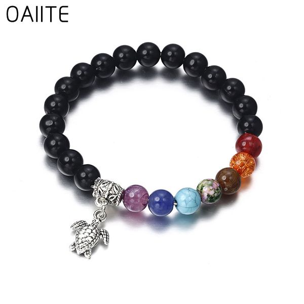 oaiite fashion boho bracelet & black natural stone bead 7 chakra tortoise pendent healing balance bracelet for men women
oaiite fashion boho bracelet & black natural stone bead 7 chakra tortoise pendent healing balance bracelet for men women