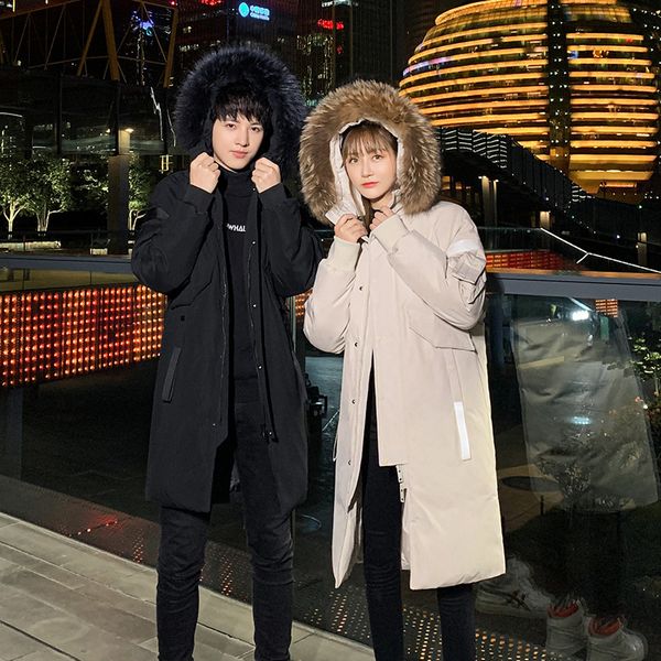 men's down & parkas -30 degree winter hooded fur collar windbreaker 90% white duck jacket thick warm long couple coat s-3xl, Black
men's down & parkas -30 degree winter hooded fur collar windbreaker 90% white duck jacket thick warm long couple coat s-3xl, Black