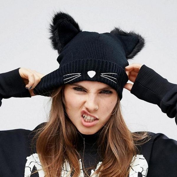 winter fashion cat ear knitted hat warm beanies cap embroidered warm knit crochet beanies wool skull cap for women accessories, Blue;gray
winter fashion cat ear knitted hat warm beanies cap embroidered warm knit crochet beanies wool skull cap for women accessories, Blue;gray