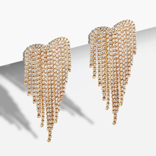 large wing rhinstone statement earrings crystal beads fringed dangle drop earrings lady wedding baroque jewelry mom sister gifts, Silver 
large wing rhinstone statement earrings crystal beads fringed dangle drop earrings lady wedding baroque jewelry mom sister gifts, Silver