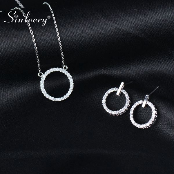 sinleery luxury crystal wedding jewelry sets silver color hollow round pendant necklace stud earring set for women tz237 ssp
sinleery luxury crystal wedding jewelry sets silver color hollow round pendant necklace stud earring set for women tz237 ssp