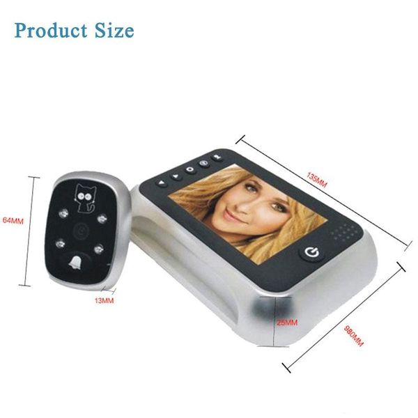 3.5 lcd color screen electronic door bell viewer ir night door peephole camera p/video recording digital door camera
3.5 lcd color screen electronic door bell viewer ir night door peephole camera p/video recording digital door camera