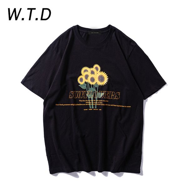 men's t-shirts w.t.d clothing streetwear harajuku sunflower pattern printed short sleeve hip hop casual style summer men t-shirt, White;black
men's t-shirts w.t.d clothing streetwear harajuku sunflower pattern printed short sleeve hip hop casual style summer men t-shirt, White;black